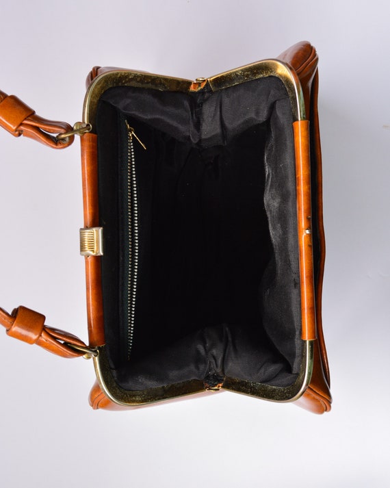 Brown Patent Leather Handbag - image 5