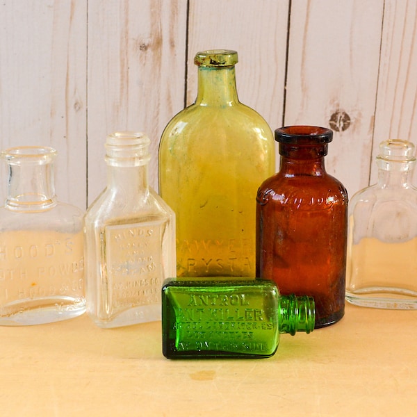 Household Glass Bottles Antique Apothecary - Buyers Choice