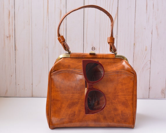 Brown Patent Leather Handbag - image 8