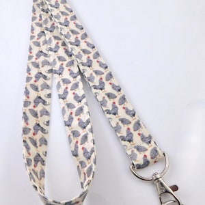 Farm Lanyard with Chickens / Rooster Lanyard / Chicken Lanyard for Keys / Teacher Lanyard Key Holder/ Mom Gift / Teacher Appreciation Gift