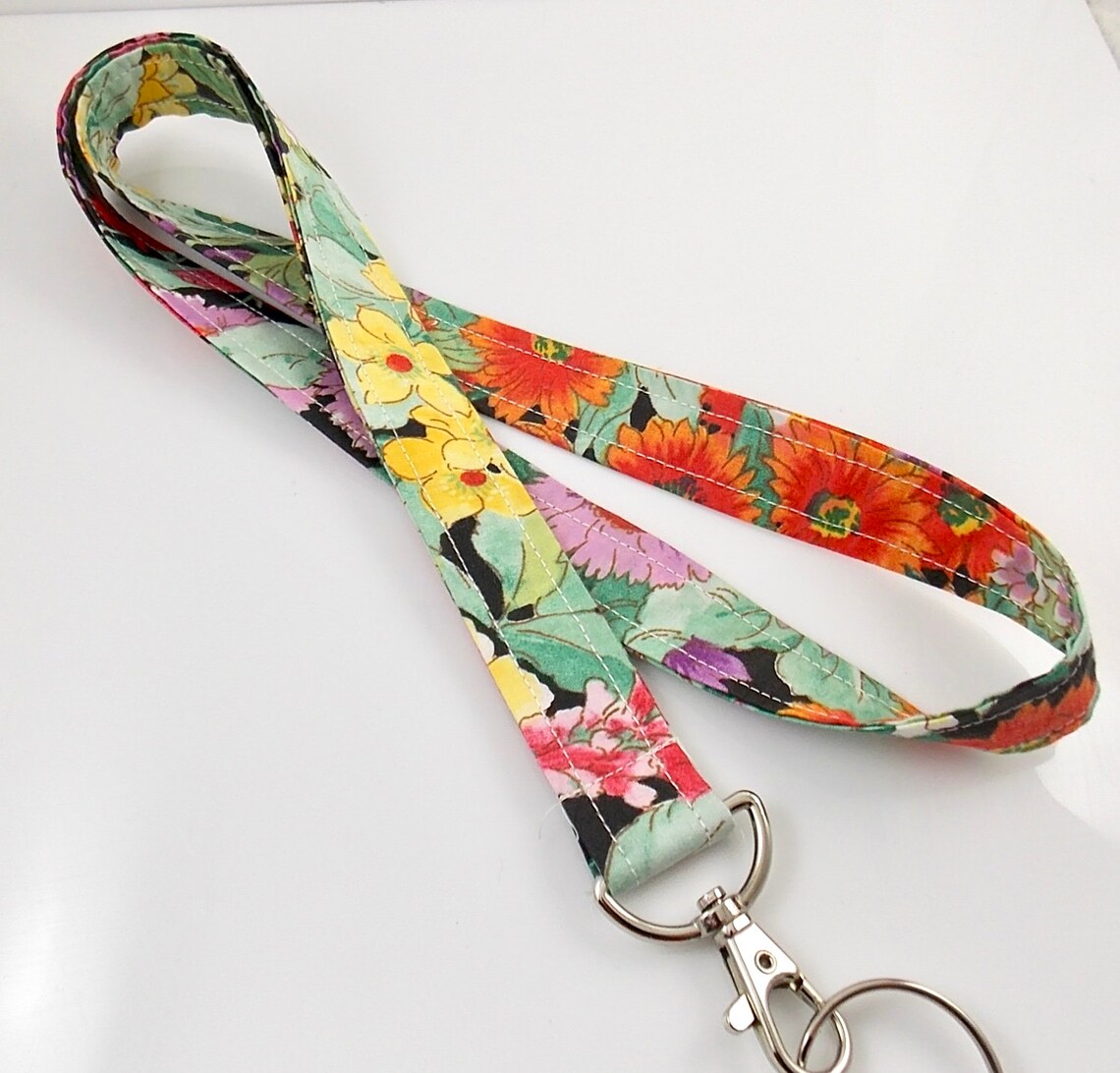Lanyard Flower Lanyard Teacher Lanyard Lanyard with Etsy
