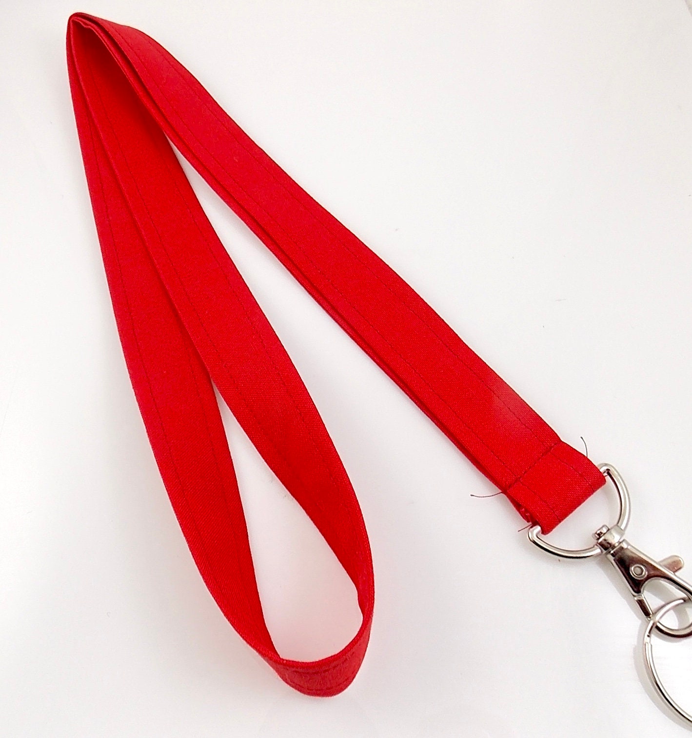 Red Lanyard in 3 Width Sizes Teacher Lanyard for Keys and ID Badge Breakaway Option Holiday Christmas Lanyard Etsy UK