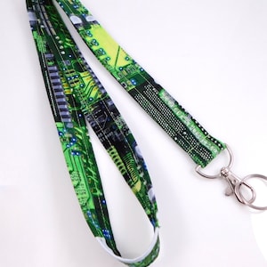 Circuit Board Lanyard / Science Lanyard / Lanyard for Computer Programmers /  Gamer Lanyard / Geeky Tech Lanyard for Keys and ID Badge