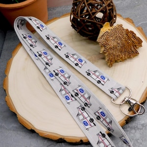 Mail Carrier Lanyard / Lanyard with Mail Carrier Trucks / Postal Worker Lanyard / Mail Carrier Gift