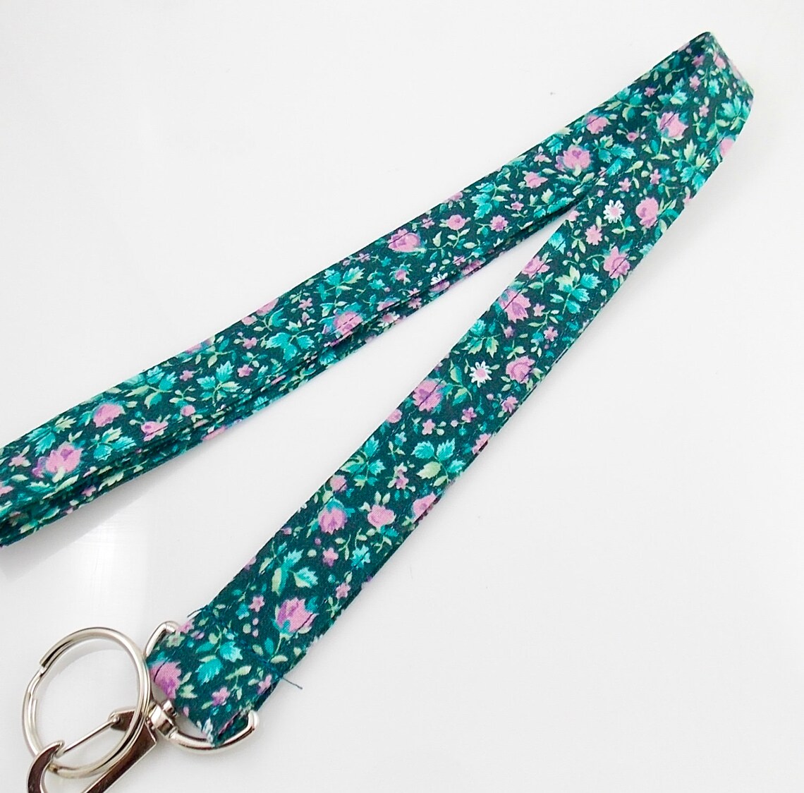 SALE Flower Lanyard Garden Lanyard Green Purple Lanyard Etsy