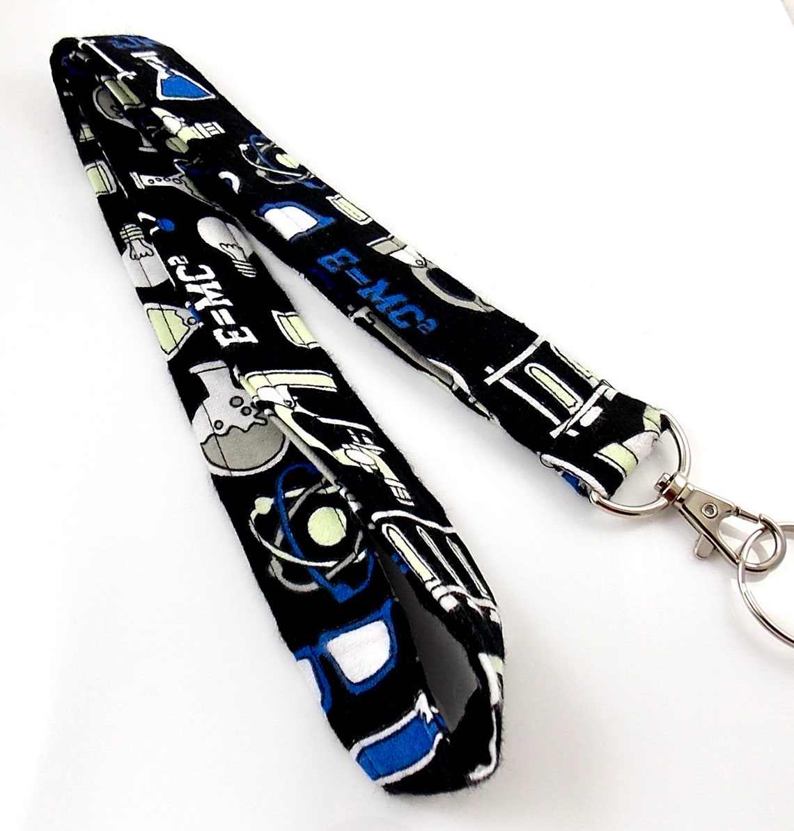 CLEARANCE Science Lanyard Teacher Lanyard Flannel Lanyard Etsy