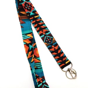 Southwest Aztec Lanyard / Lanyard for Keys / Mexican Serape Lanyard / Teacher Lanyard