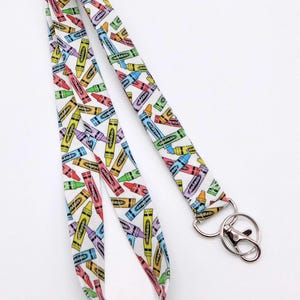 Lanyard with Multi Colored Crayons / Perfect New Teacher Gift / Kindergarten Daycare Key Holder / Lanyard for ID Badges with Cute Crayons