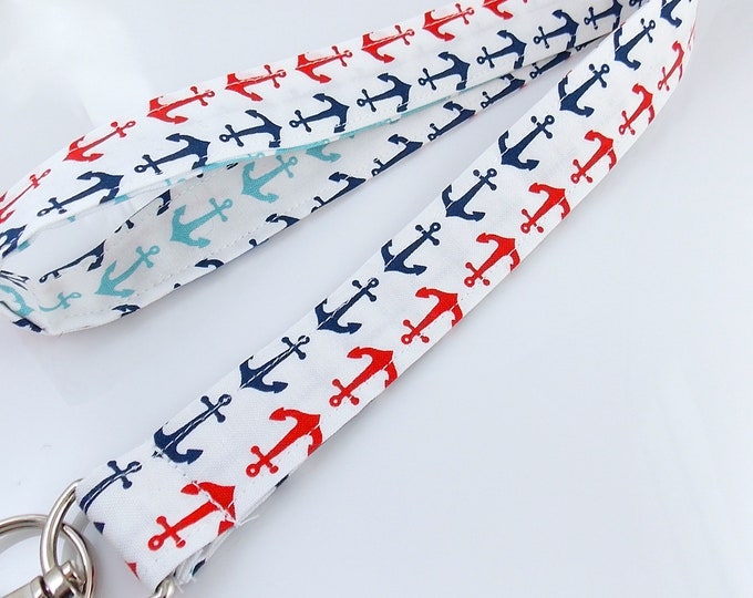 Lanyard for Keys Anchor Lanyard Fabric Lanyard Teacher Lanyard Nurse