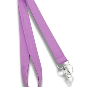 Bright Lilac Purple Lanyard Available in 3 Widths / Teacher Lanyard for Keys and ID Badge /  Breakaway Option / Skinny Lanyard