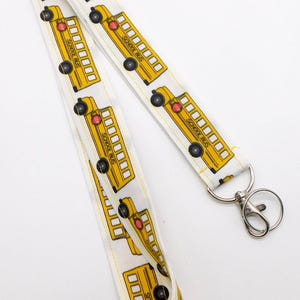 School Bus Driver Lanyard for Key / Lanyard with School Busses / Bus Driver for Schools Lanyard Gift / Teacher Lanyard for Keys and ID Badge
