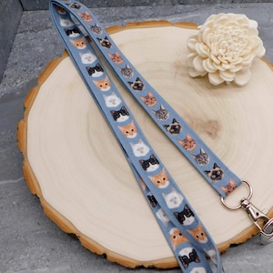 Lanyard with Cats / Cat Lover Lanyard Gift,  Breakaway MRI Safe Options Available
