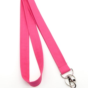 Hot Pink Lanyard in 3 Widths / Teacher Lanyard for Keys and ID Badge / Breakaway Option /  Gift for Teacher