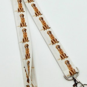 Golden Retriever Lanyard / Dog Lover Gift / Veterinarian Gift / Lanyard with Golden Retrievers / Dog Walker Appreciation Gift
