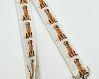 Golden Retriever Lanyard / Dog Lover Gift / Veterinarian Gift / Lanyard with Golden Retrievers / Dog Walker Appreciation Gift