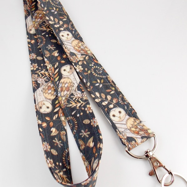 Lanyard / Owl Lanyard / Lanyard with Owls,  Key Lanyard, Lanyard for Keys, Lanyard for ID Badge, Teacher Lanyard / Mother's Day Gift