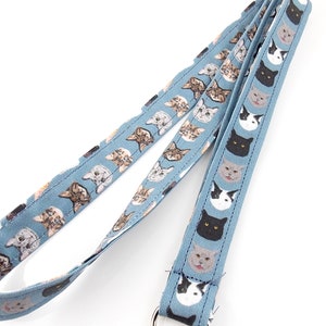 Lanyard with Cats / Cat Lover Lanyard / Breakaway Lanyard / Cat ID Badge Holder / Keychain with Cats  / Gift for the Cat Person