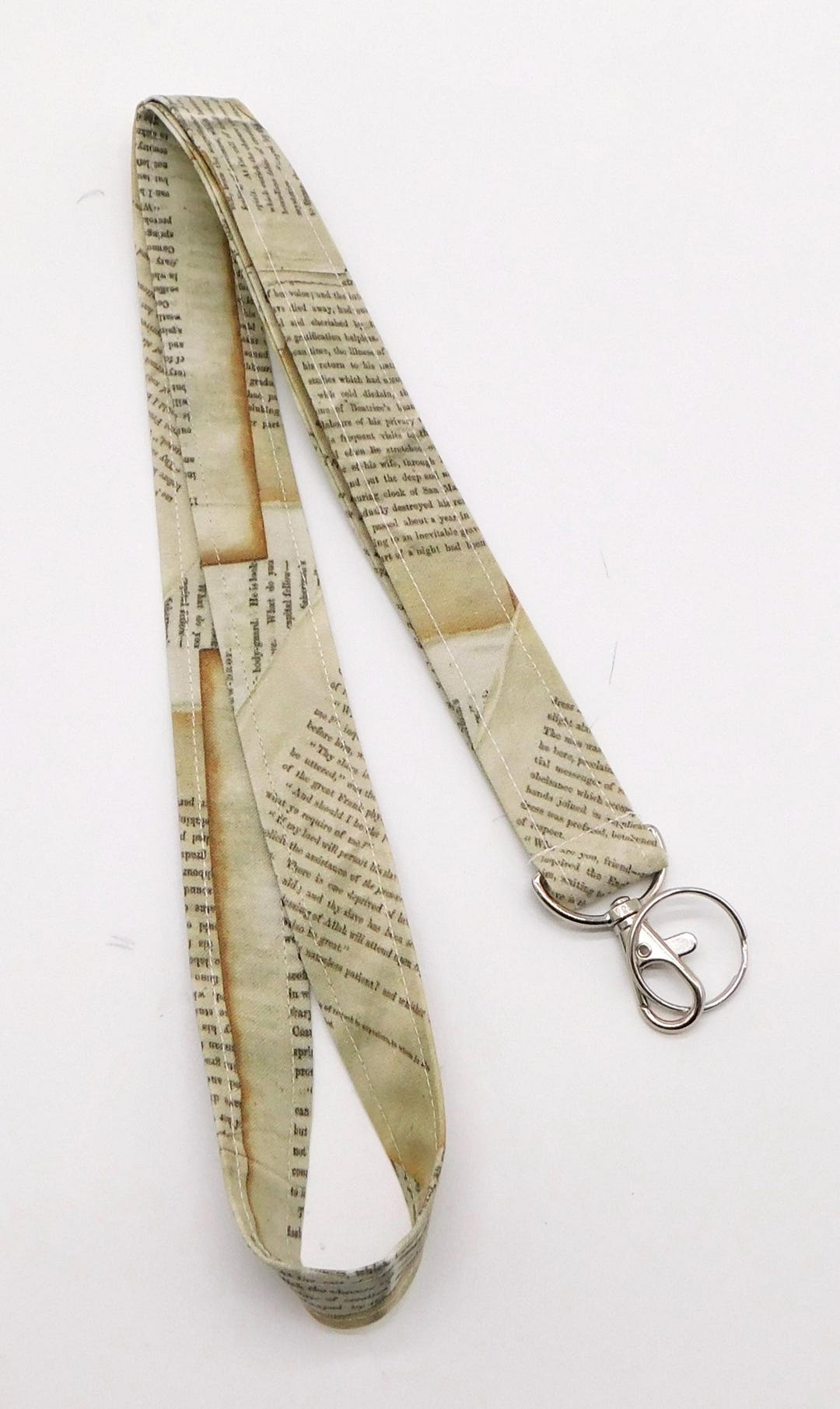 Vintage Book Lanyard, Librarian Keychain, Antique Looking Lanyard for ...