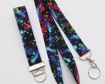 Northern Lights Lanyard for Keys and ID Badges Teacher Keychain Wristlet