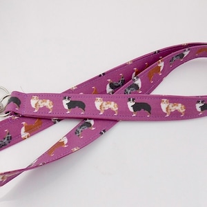 Lanière Aussie / Porte-clés berger australien et lanière pour promeneurs de chiens, dresseurs de chiens, amoureux des chiens / Cadeau lanière pour amoureux des chiens
