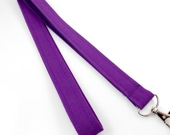 Purple Lanyard, Lanyard, Teacher Lanyard, Nurse Lanyard, Slim Narrow Lanyard, ID Badge Holder