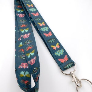 Moth Lanyard, Butterfly Lanyard,  Teacher Lanyard, Moth Necklace, Key Holder, Back to School / Nature Lover Gift / Teacher Appreciation