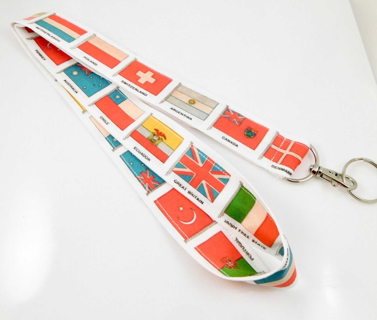 Flags Lanyard World Flags Lanyard Geography Lanyard Teacher Etsy