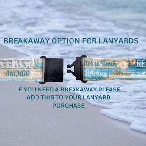 Breakaway Lanyard Option / Safety Breakaway / Lanyard Breakaway Option / Safety Clasp for Lanyard / Breakaway Buckle for Lanyard