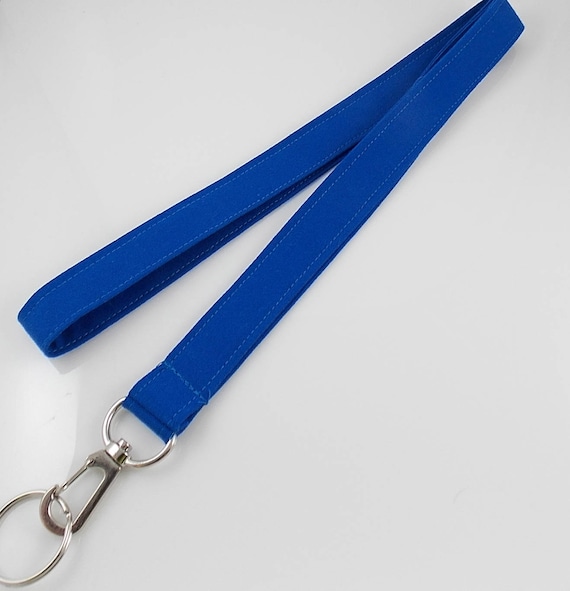 Royal Blue Lanyard Blue Lanyard Narrow Lanyard Slim Etsy