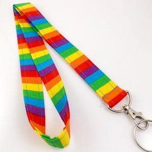 Pride Lanyard, Gay Pride Lanyard, Rainbow Pride Lanyard, Rainbow Lanyard