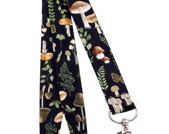 Pilz-Lanyard Wald-Schlüsselanhänger für Lehrer, zur Befestigung von Ausweis und Schlüsseln