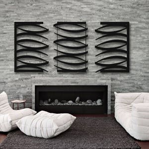Contemporary Metal Wall Art Sculpture Black Oasis by Dustin Miller image 2