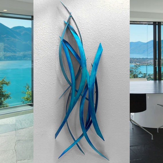 Abstract metal wall sale art