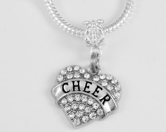 Cheer necklace Cheer chain Cheering necklace Cheerleader necklace Cheer-leading necklace