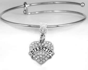 diabetic Bracelet Diabetic Jewelry Diabetic charm bracelet Diabetes charm bracelet European Style