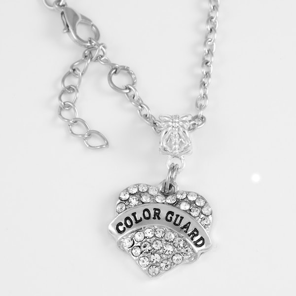 Colorguard Diamond Cut Necklace color guard charm  color guard jewelry  color guard gift Best Jewelry Gift