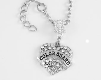 Colorguard Diamond Cut Necklace color guard charm  color guard jewelry  color guard gift Best Jewelry Gift