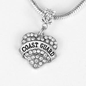 Coast Guard Necklace Military Armed Forces  Patriotic  Sailor Soldier Ship Ocean Service  European Style Necklace