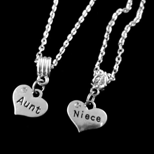 Aunt and niece necklace set  2 necklaces 1 for each  Aunt necklace  Niece necklaces Aunt or  niece gift  Aunt Jewelry  Niece jewelry