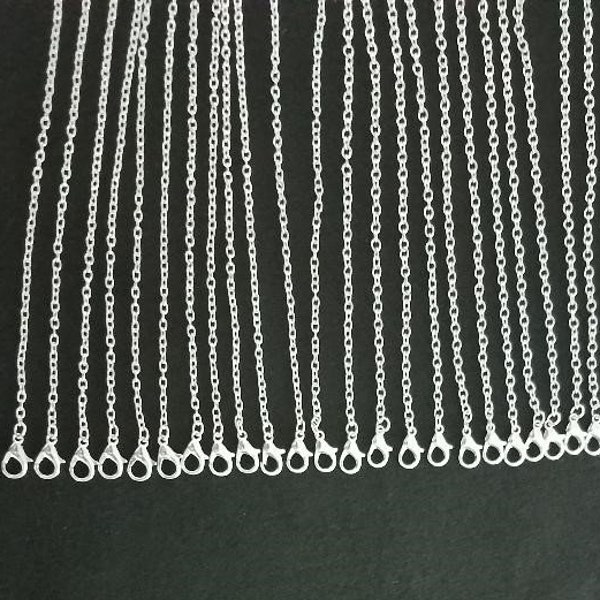 sterling silver plated diamond cut chains 18 inches sale of 50% off now