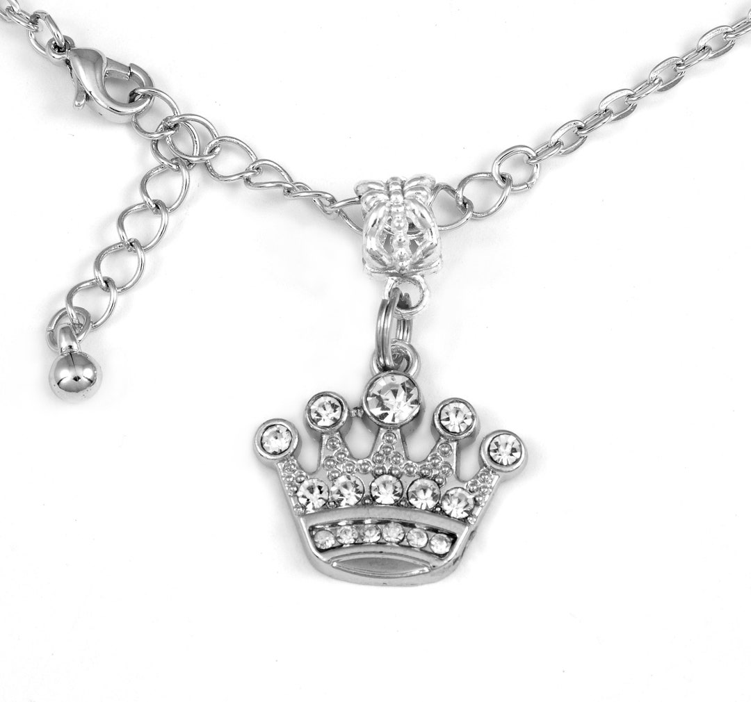 Princess Diamond Cut Necklace Charm Royal Necklace Princess Queen King ...
