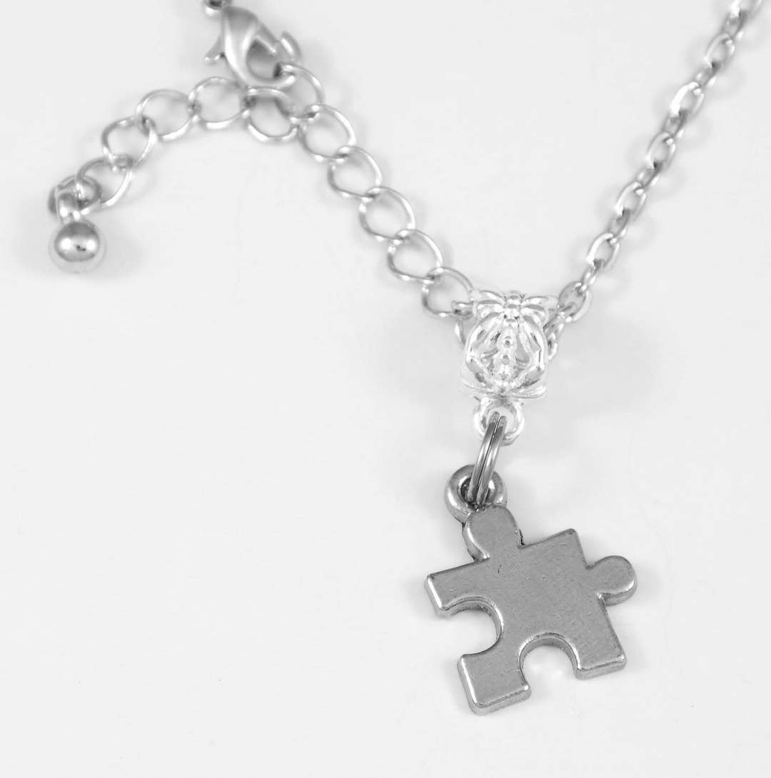Autism Necklace Autism Awareness Puzzle Piece Necklace Jewelry Etsy UK