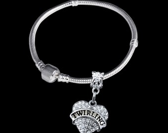 Twirling bracelet twirling gift twirling charm twirling jewelry