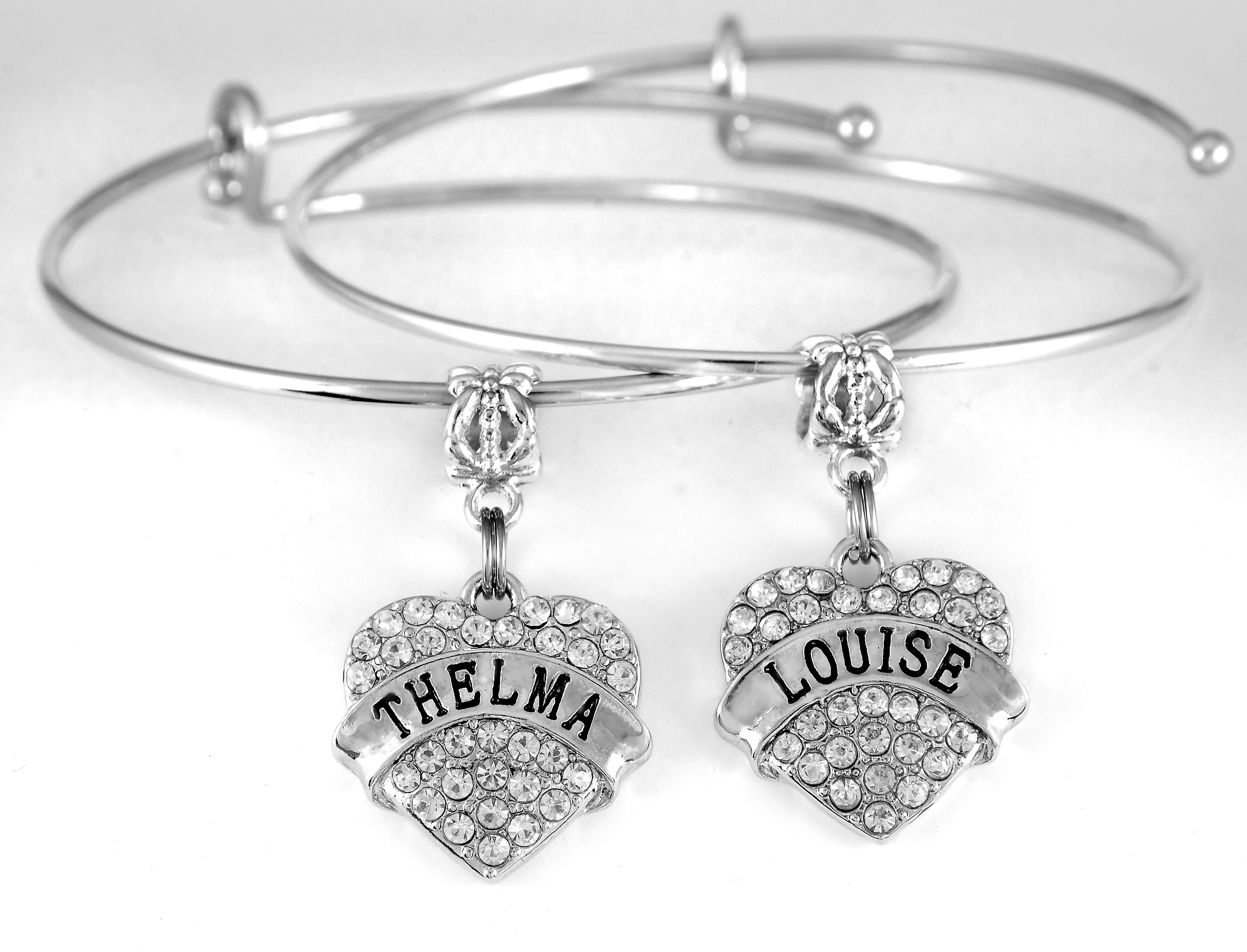 Thelma & Louise Bracelets | Best Friends Sisters | Hand Stamped | Stackable Bracelet | Adjustable Bracelet | Gift 