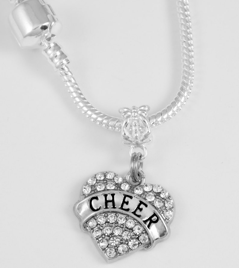 Cheerleader Necklace Cheer Charm Necklace Cheerleader Cheer Etsy
