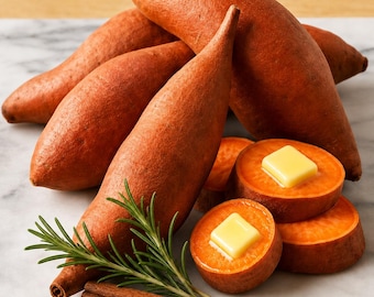 8 Red Sweet Potato Slips - Organic, Edible Leaves