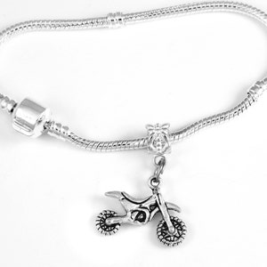 Dirt bike Bracelet Dirt Bike Charm Bracelet Motor cross bracelet European style Bracelet Best Jewelry Gift