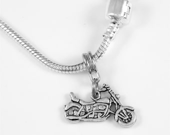 Motorcycle Charm Necklace, Biker Jewelry
