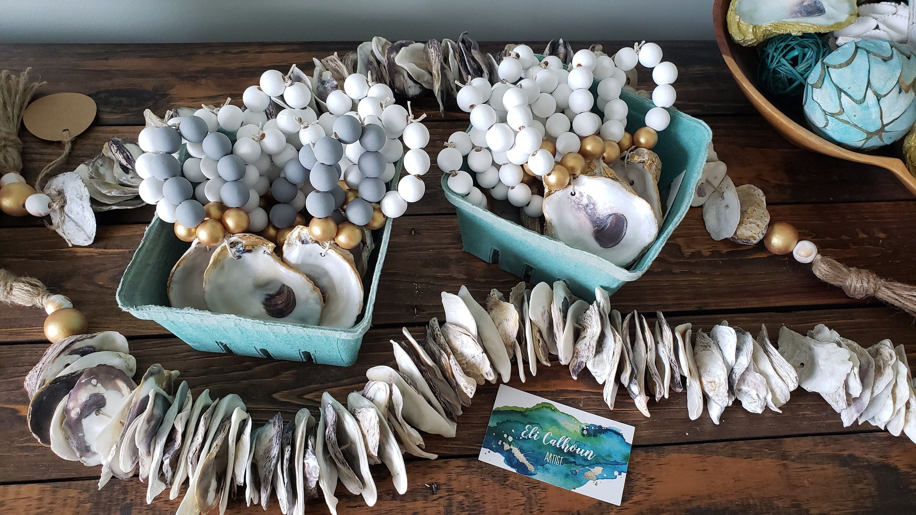 Garland de concha de ostra corredor de mesa Oyster Shell | Etsy