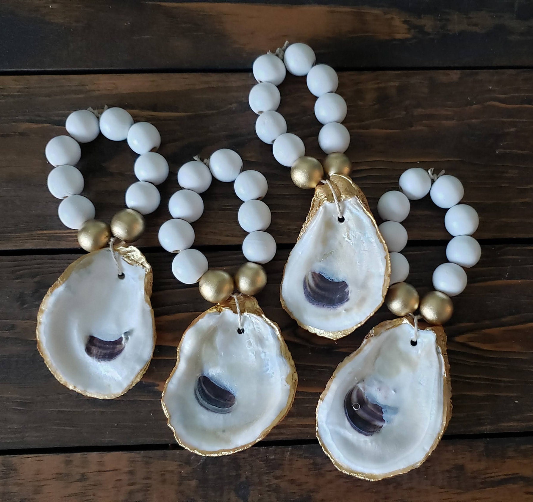 Anillos de servilleta de concha de ostra | Etsy